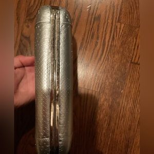 Alexander McQueen silver clutch Skull purse